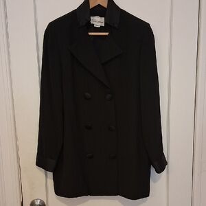 Andrea Petersel Black Double-Breasted Women's Blazer M